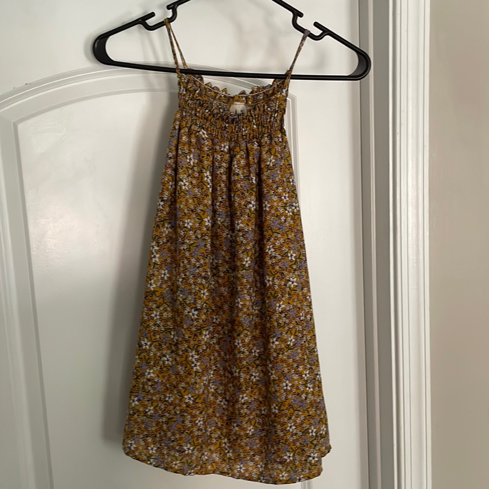 Yellow floral tank top